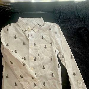 NWT set holiday collar shirt and dress pants